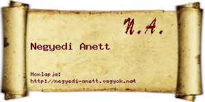 Negyedi Anett névjegykártya